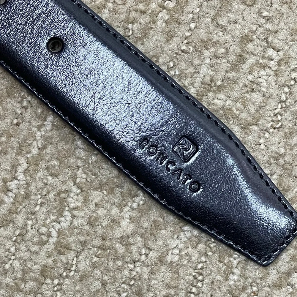 Roncato Vera Pelle‎ Italian Leather Belt Black Size 41